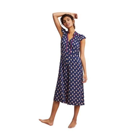 Women's Floreat Loved by Anthropologie Jumpsuit, Size S, Blue & Pink - Picture 1 of 6